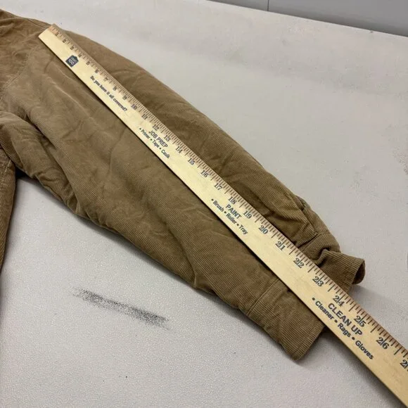 Levis Corduroy Coat Mens XXL Tan Brown Plaid Fleece Flannel Lined Barn Shacket - Picture 10 of 11